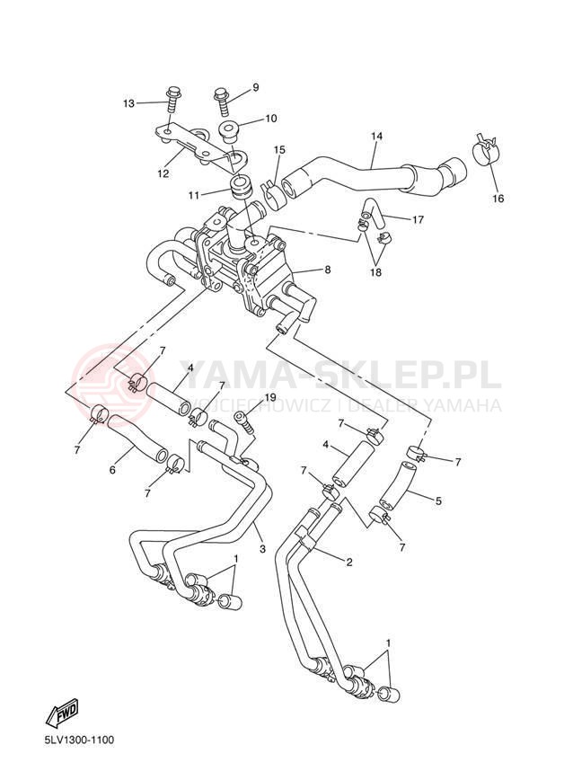 Schemat "System odbioru powietrza" do Yamaha FZ1 FZS1000P/FZS1000PC