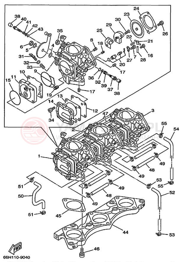 Schemat "Gaźnik" do Yamaha EXCITER 270 EXT1200X