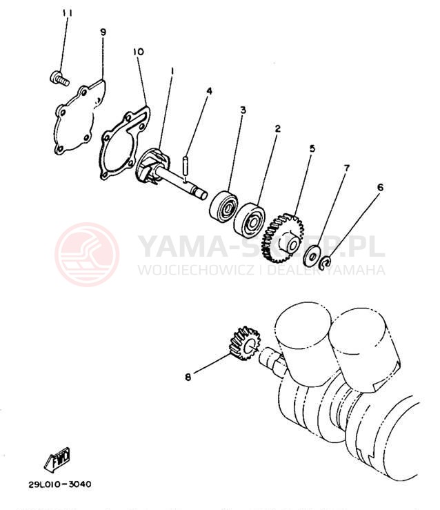 Schemat "Pompa wody" do Yamaha BANSHEE YFZ350G_MN