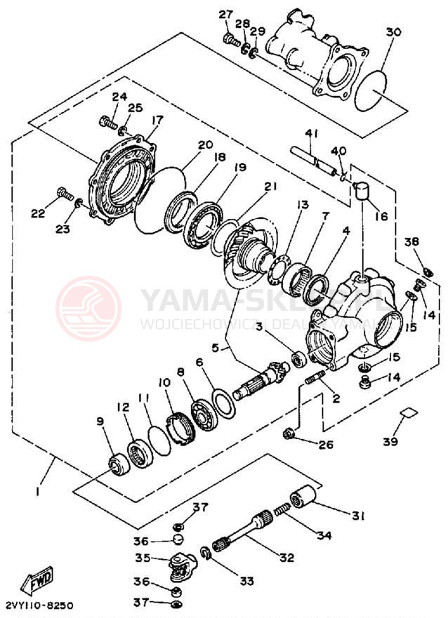 Schemat "Wał napędowy" do Yamaha MOTO-4 YFM200DXU