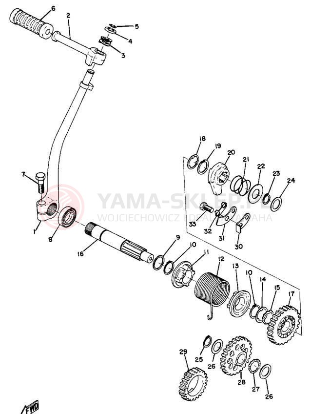 Schemat "kopniak" do Yamaha DT1CMX/DT1C