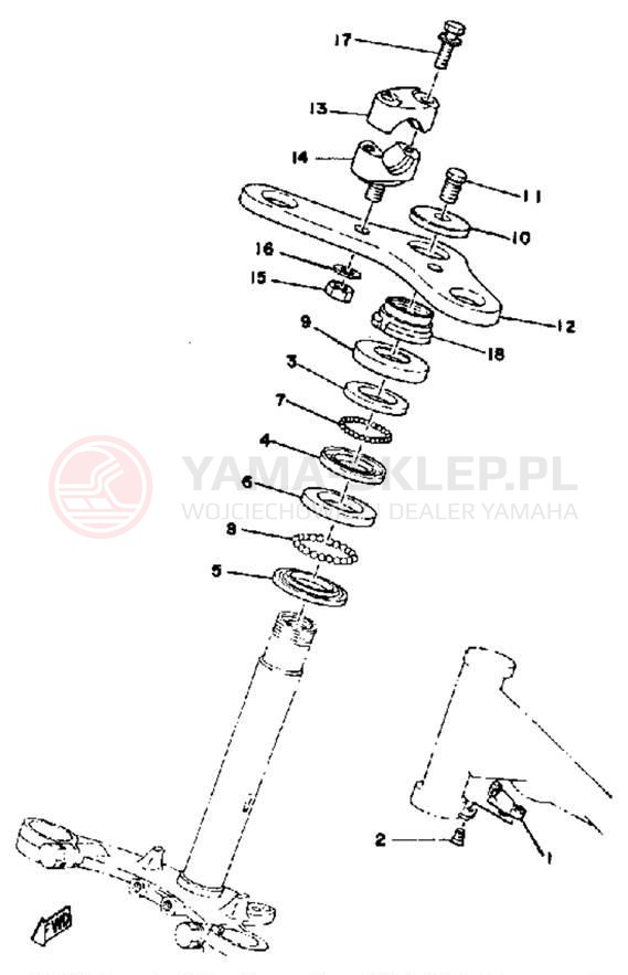 Schemat "Półki zawieszenia" do Yamaha LB50PH
