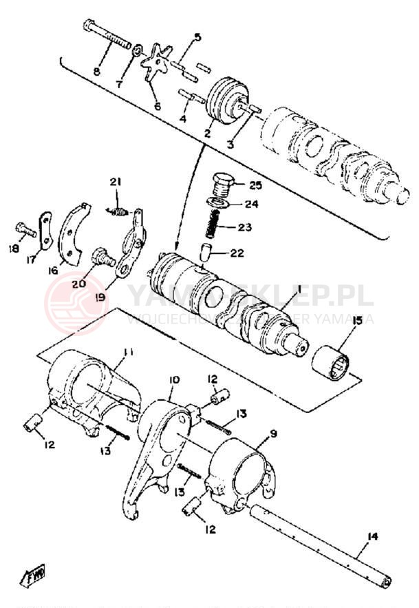 Schemat "Wodziki, automat" do Yamaha XS650SH