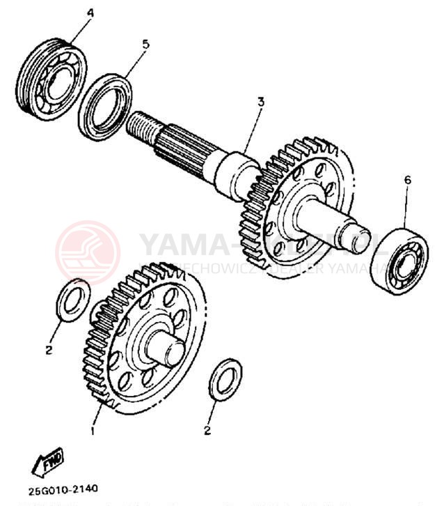 Schemat "Skrzynia biegów" do Yamaha RIVA 180 XC180K/XC180KC