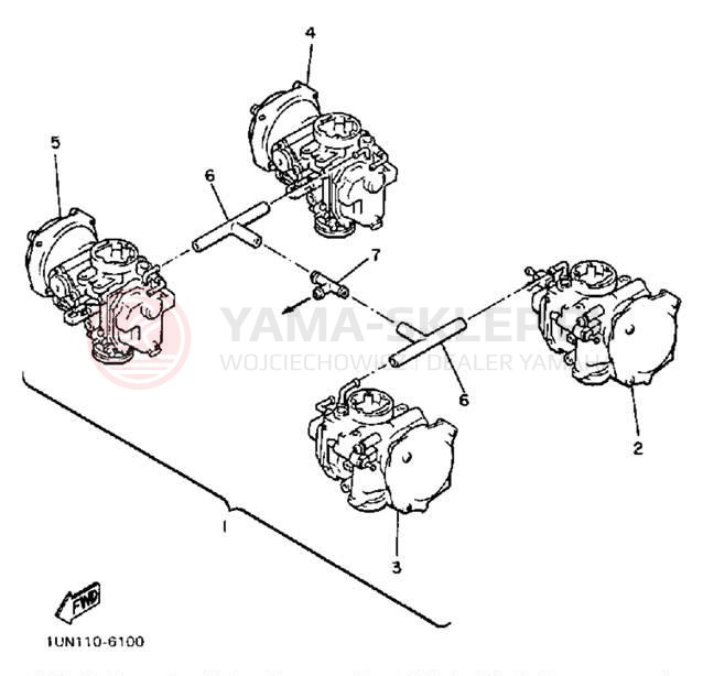 Schemat "Gaźnik" do Yamaha XVZ13DT/XVZ13DTC