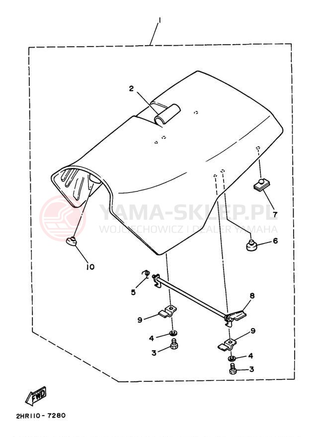 Schemat "siedzenie" do Yamaha YFM350FWJ_MNH