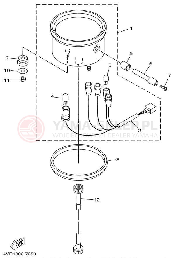 Schemat "licznik" do Yamaha V-STAR CUSTOM XVS650KC/XVS650K