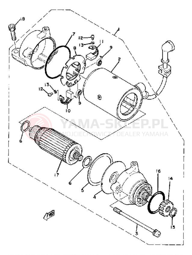 Schemat "rozrusznik" do Yamaha XS850LG
