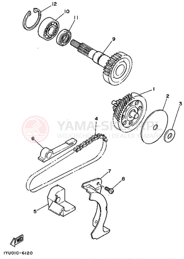 Schemat "Skrzynia biegów " do Yamaha SH50MA/SH50A