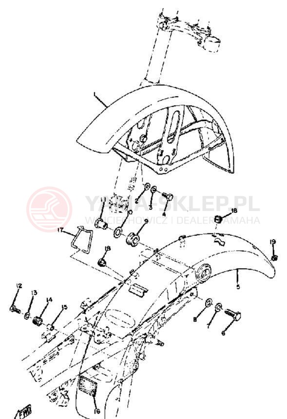 Schemat "błotnik" do Yamaha R5