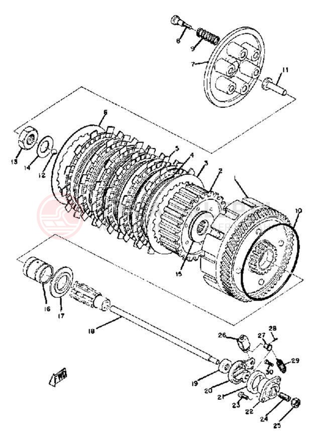 Schemat "sprzęgło" do Yamaha R5C
