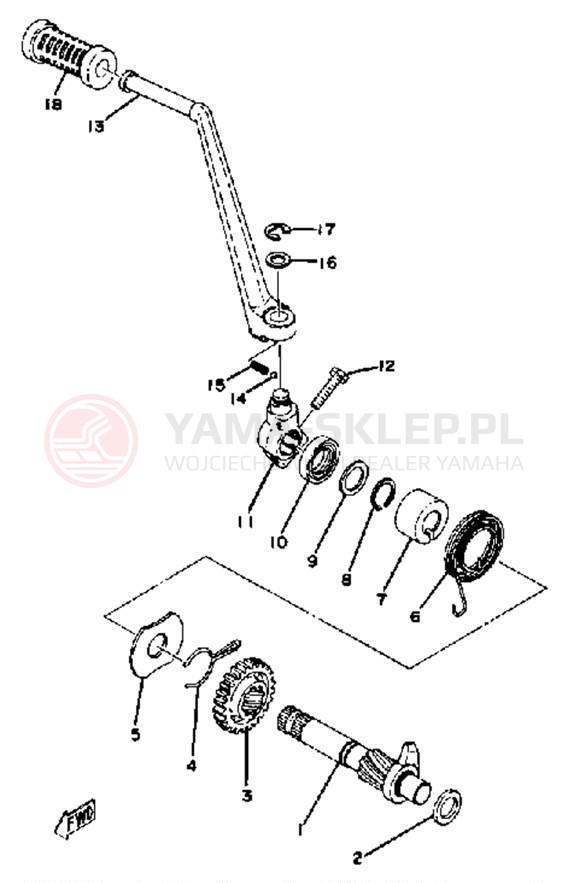 Schemat "kopniak" do Yamaha XS400F