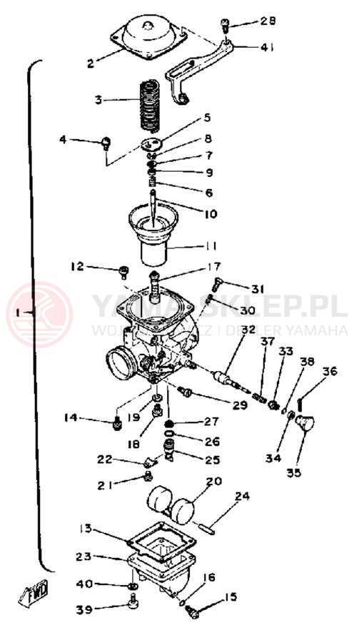 Schemat "Gaźnik" do Yamaha SR250H
