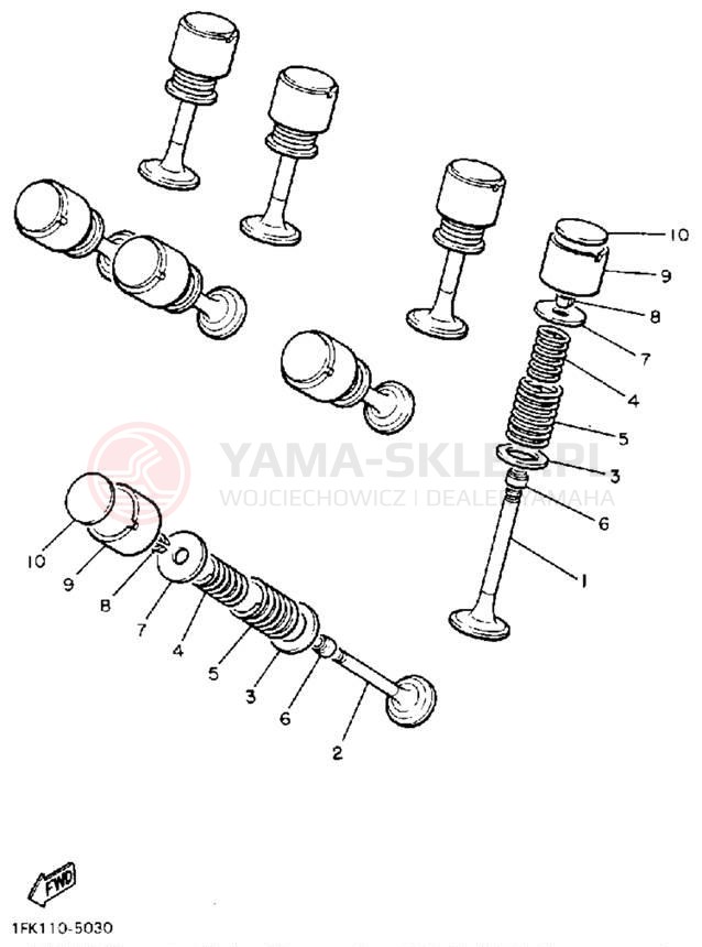Schemat "zawory" do Yamaha V MAX 1200 VMX12N/VMX12NC