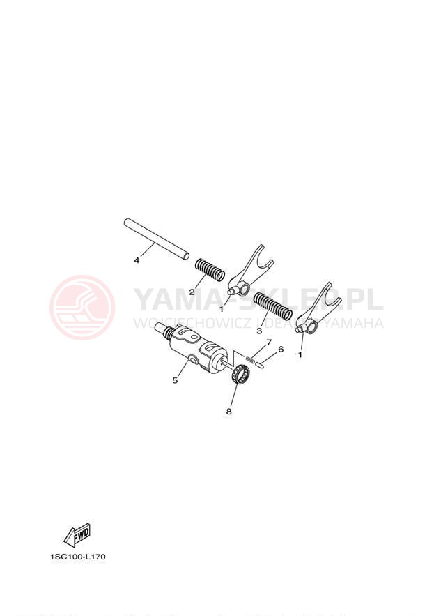 Schemat "Wodziki, automat" do Yamaha GRIZZLY 300 YFM30GBL/YFM30GBGR