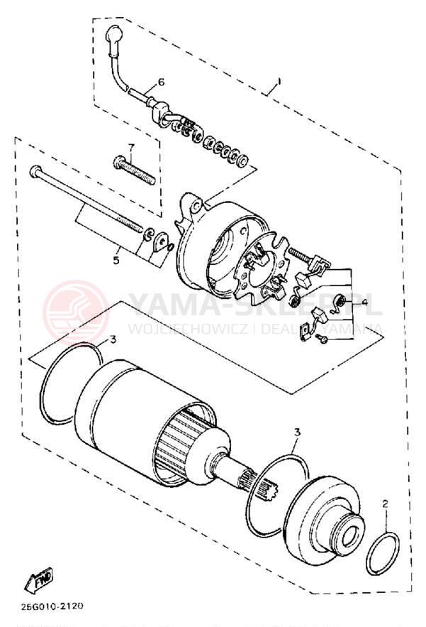Schemat "rozrusznik" do Yamaha RIVA 180 XC180L/XC180LC