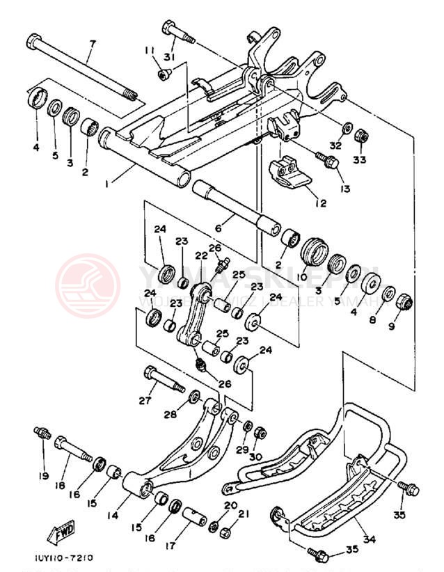 Schemat "wahacz" do Yamaha WARRIOR YFM350XU