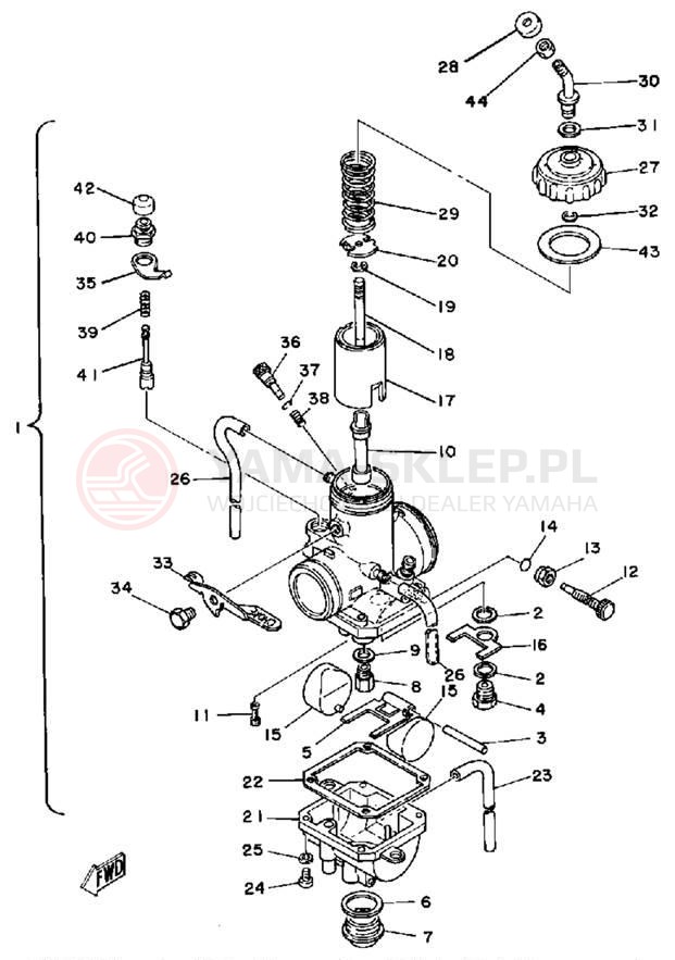 Schemat "Gaźnik" do Yamaha IT125H