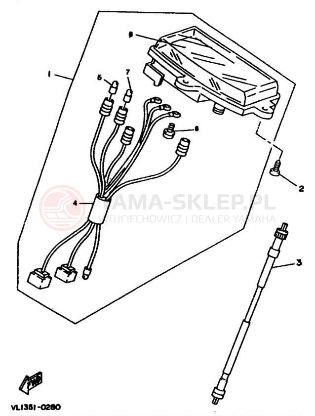 Schemat "licznik" do Yamaha ZUMA II CW50J