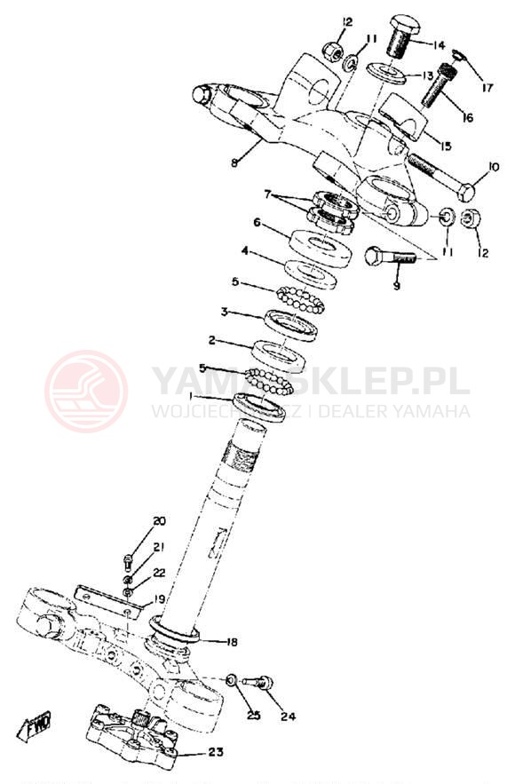 Schemat "Półki zawieszenia" do Yamaha TX750A
