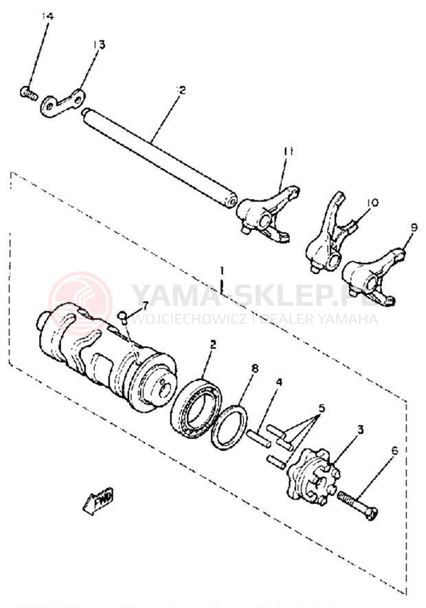 Schemat "Wodziki, automat" do Yamaha VIRAGO 750 XV750H