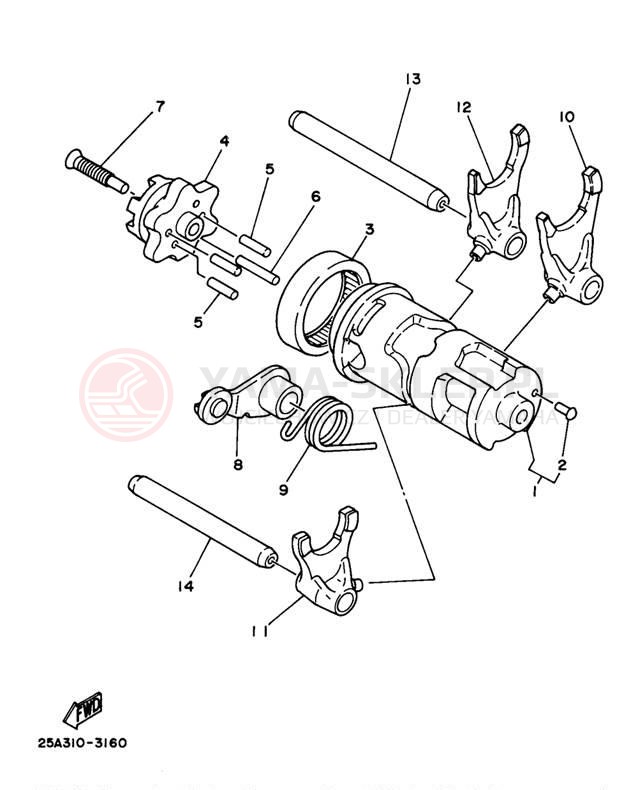 Schemat "Wodziki, automat" do Yamaha SEROW XT225J/XT225JC