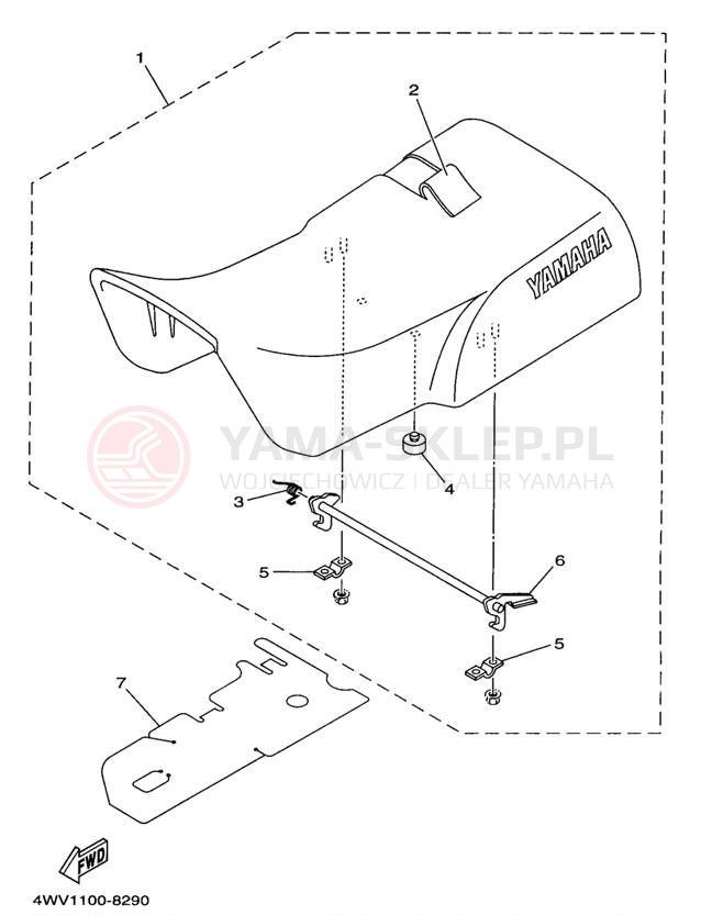 Schemat "siedzenie" do Yamaha GRIZZLY YFM600FWAK/YFM600FWAK
