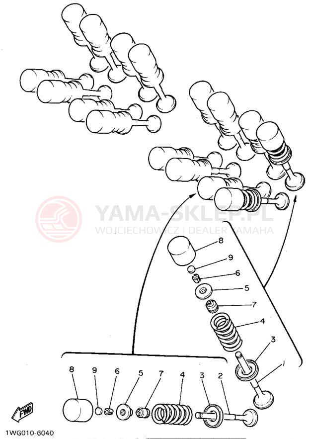 Schemat "zawory" do Yamaha FZR600RF