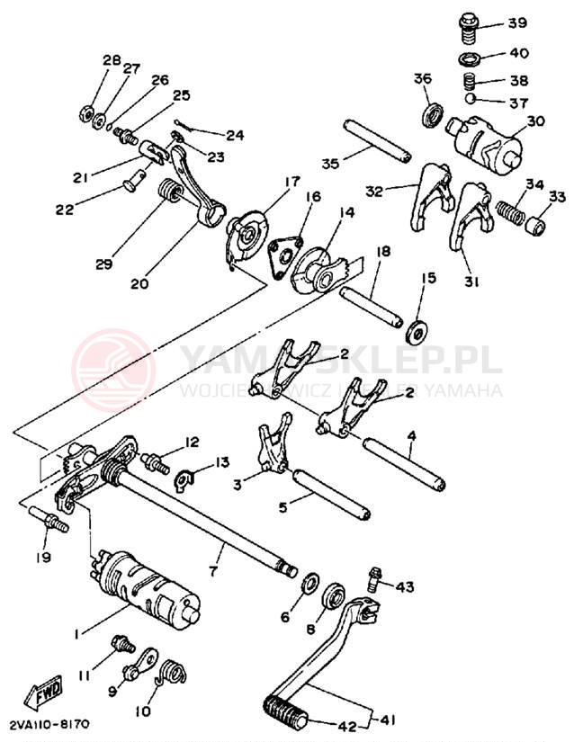 Schemat "Wodziki, automat" do Yamaha MOTO-4 YFM350ERU