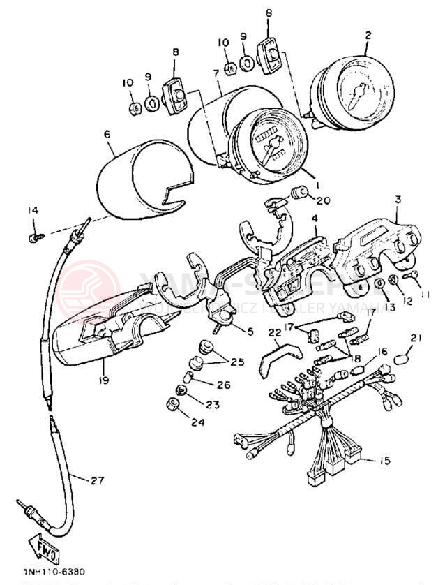 Schemat "licznik" do Yamaha MAXIM XJ700S/XJ700SC