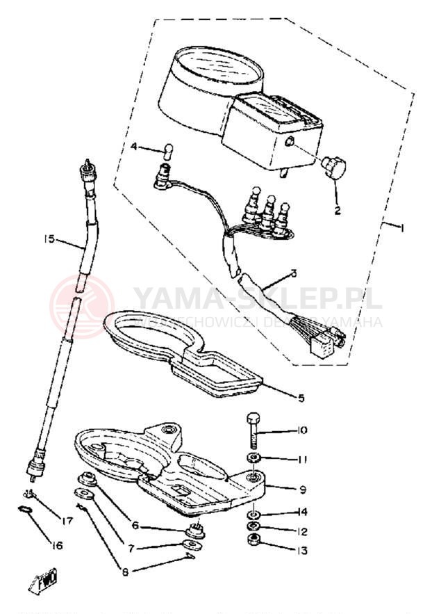 Schemat "Prędkościomierz" do Yamaha XT250H