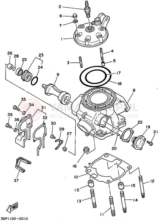 Schemat "głowica" do Yamaha WR250ZG