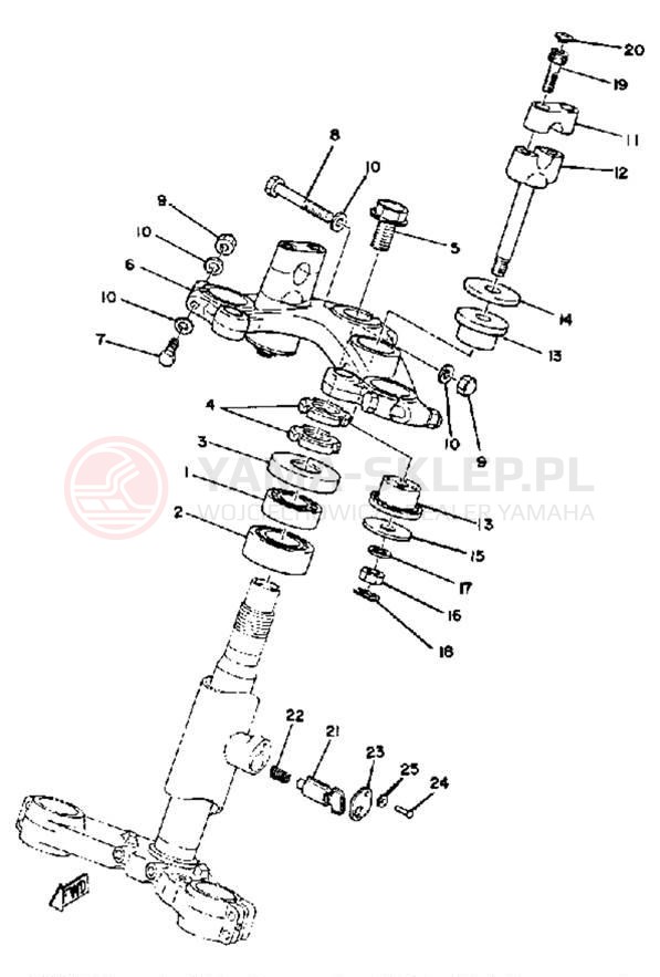 Schemat "Półki zawieszenia" do Yamaha XS850G