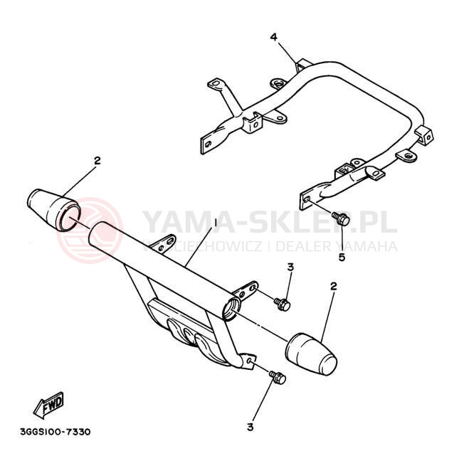 Schemat "osłona / stelaż" do Yamaha BANSHEE YFZ350K