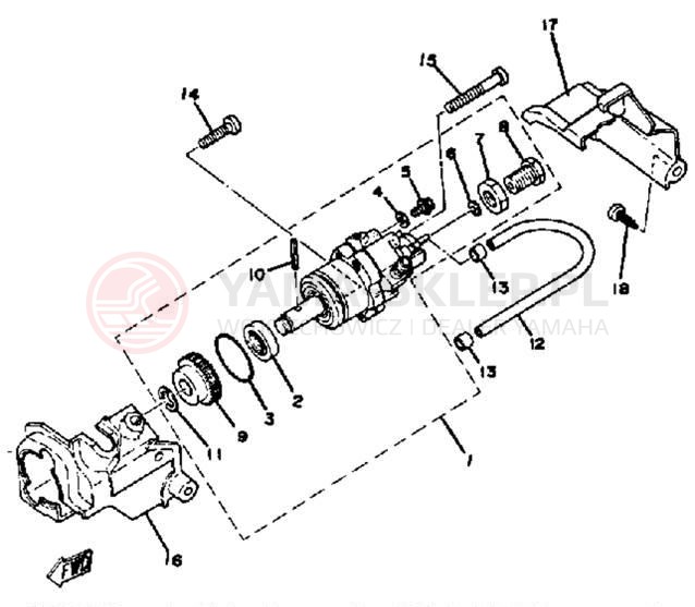 Schemat "Pompa olejowa" do Yamaha YAMAHOPPER QT50S