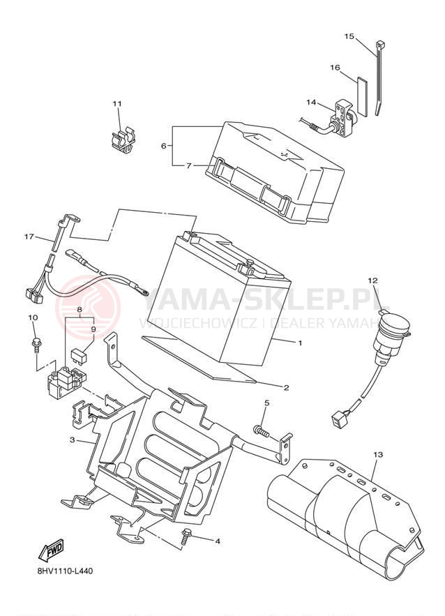 Schemat "układ elektryczny" do Yamaha VECTOR RS90PBB/RS90PBR