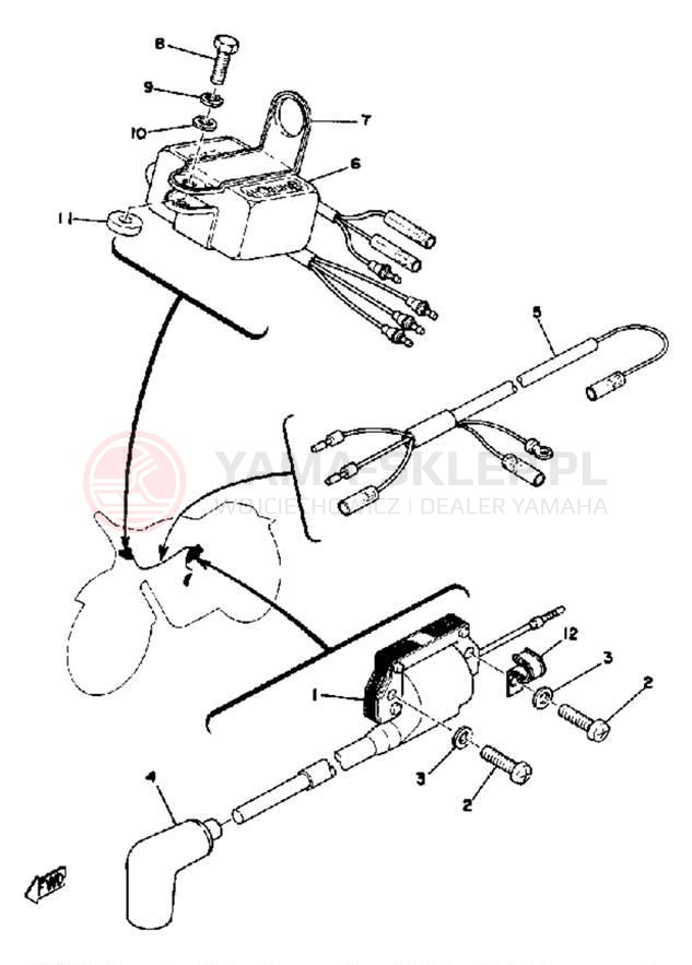 Schemat "układ elektryczny" do Yamaha YZ125X/YZ100C