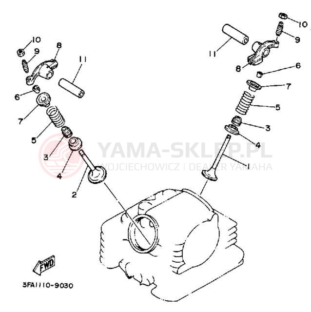 Schemat "zawory" do Yamaha BREEZE YFA1W