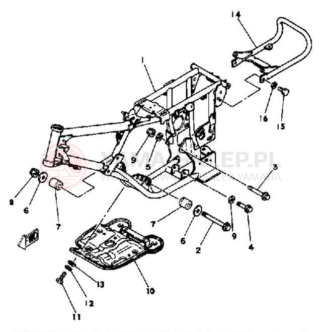 Schemat "rama" do Yamaha YT175J