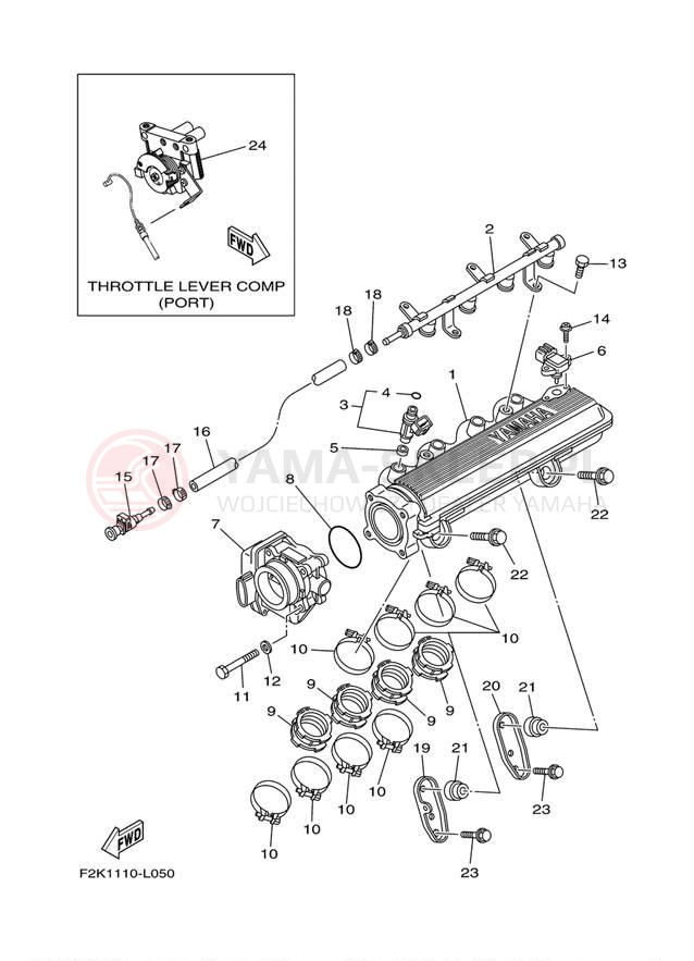 Schemat "Wtrysk paliwa" do Yamaha AR210 LAT1100AM
