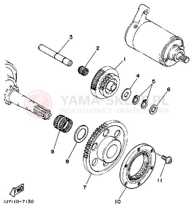 Schemat "rozrusznik" do Yamaha BIG BEAR 4WD YFM350FWT