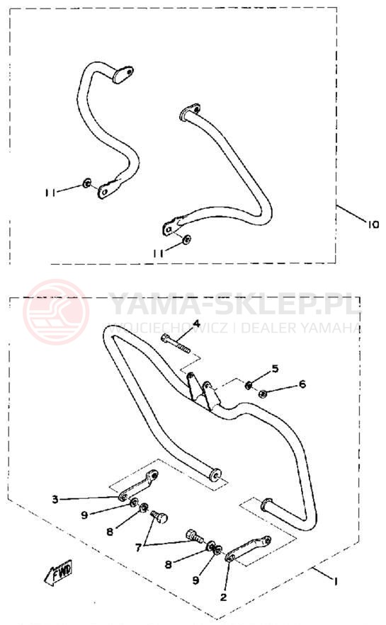 Schemat "zderzak" do Yamaha XS400D
