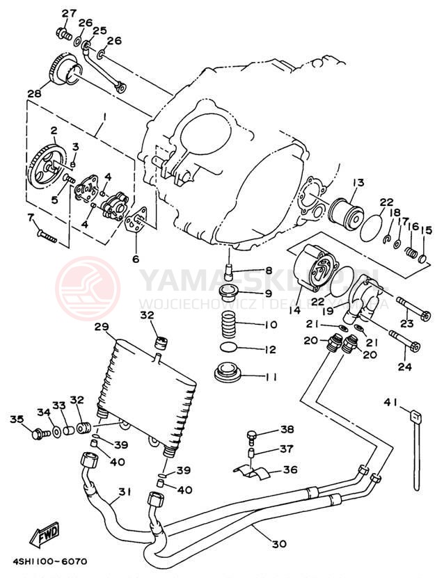 Schemat "Pompa olejowa" do Yamaha KODIAK 4WD YFM400FWH