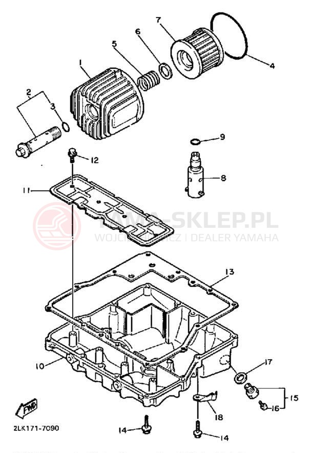 Schemat "Filtr oleju" do Yamaha FZR1000TC/FZR1000T