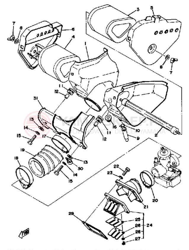 Schemat "Wtrysk paliwa" do Yamaha YZ400D