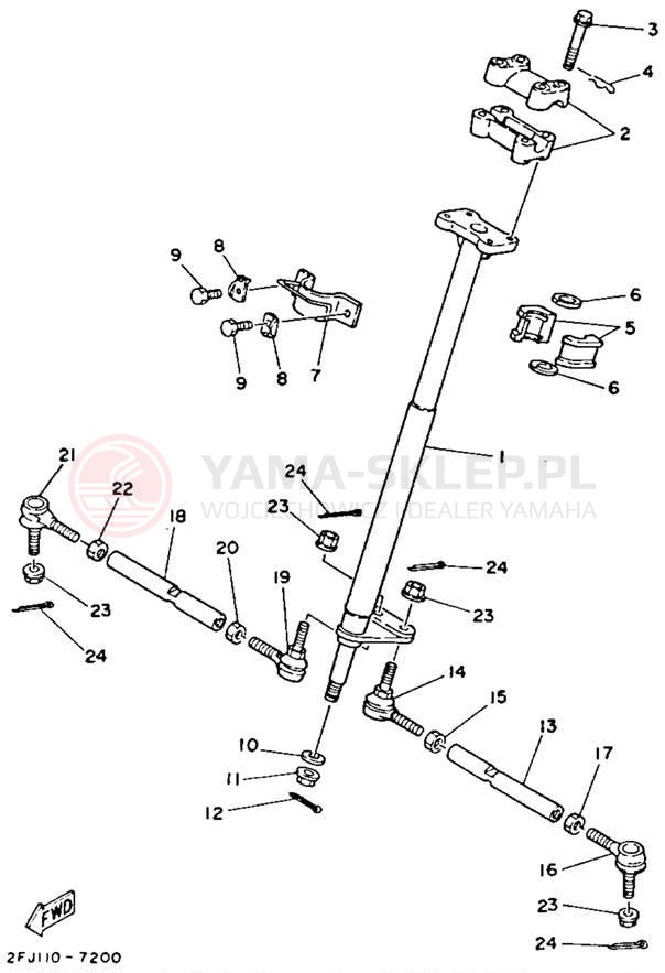 Schemat "Półki zawieszenia" do Yamaha BADGER YFM80T