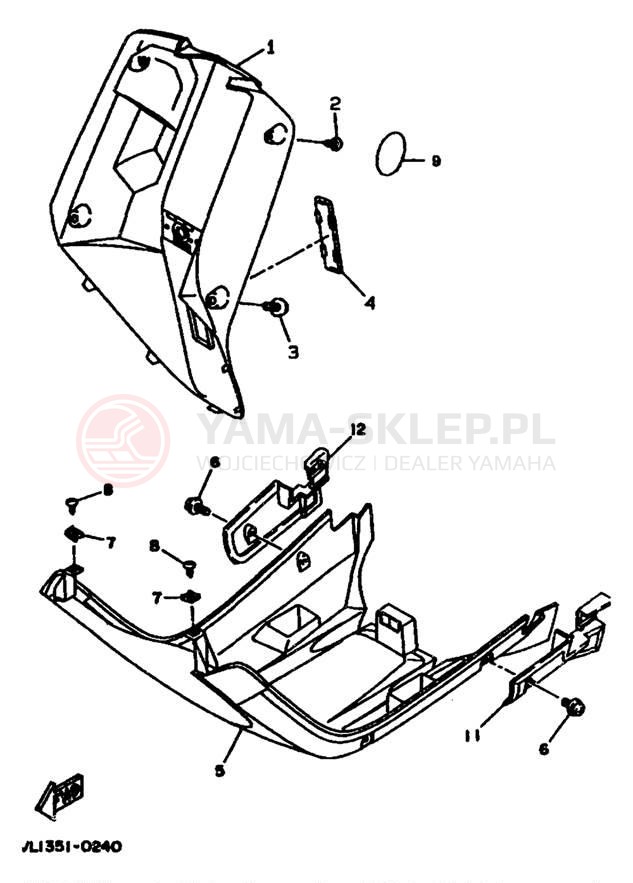 Schemat "Nadwozie przód" do Yamaha ZUMA II CW50J