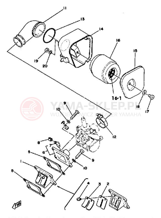 Schemat "Wtrysk paliwa" do Yamaha MX80G