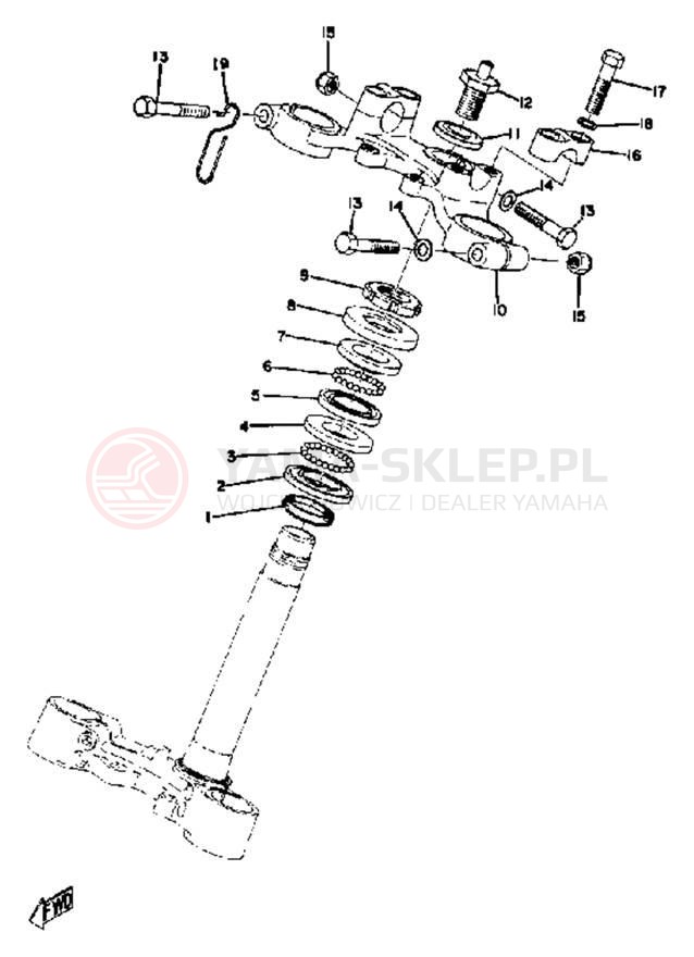 Schemat "Półki zawieszenia" do Yamaha YZ125C