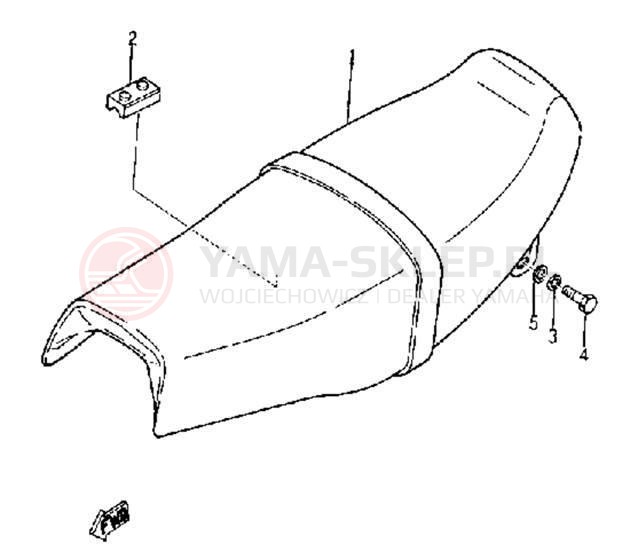 Schemat "Siedzenie - stelaż" do Yamaha YDS5/YM2C